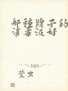 哪种牌子的84消毒液好