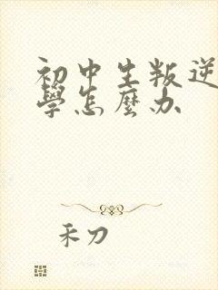 初中生叛逆不上学怎么办