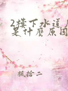 2楼下水道反水是什么原因