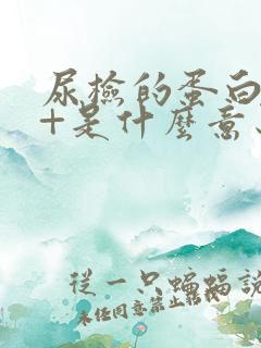 尿检的蛋白质1+是什么意思