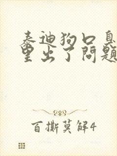 泰迪狗口臭是哪里出了问题