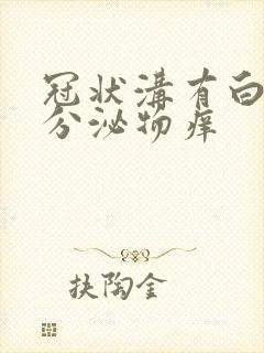 冠状沟有白色的分泌物痒