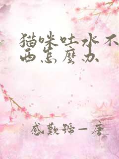 猫咪吐水不吃东西怎么办