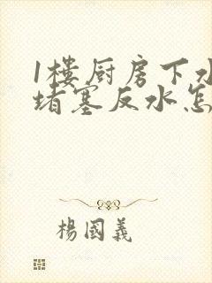 1楼厨房下水道堵塞反水怎么解决