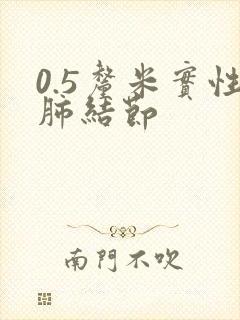 0.5厘米实性肺结节