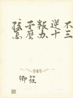 孩子叛逆不上学怎么办十三岁