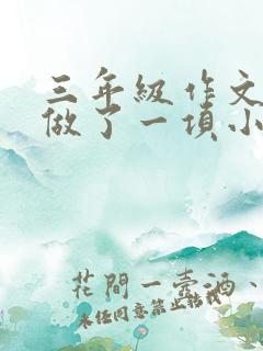 三年级作文《我做了一项小实验》