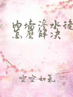 内墙渗水后墙面怎么解决