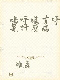 鸡呼吸有呼噜声是什么病