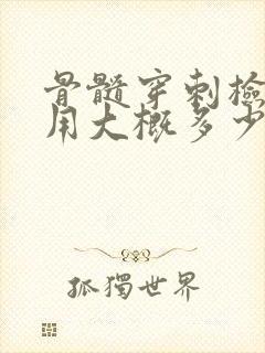 骨髓穿刺检查费用大概多少钱一次