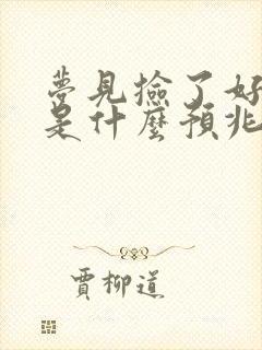 梦见捡了好多钱是什么预兆