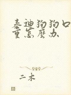 泰迪狗狗口臭严重怎么办