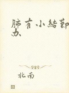 肺有小结节怎么办