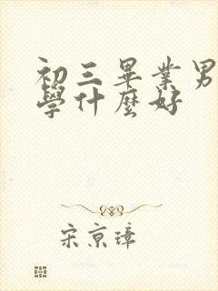 初三毕业男孩子学什么好