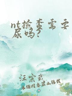 nt检查需要憋尿吗?