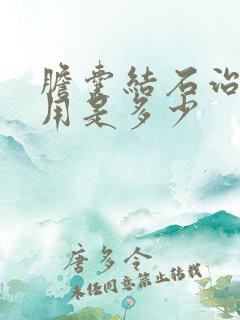 胆囊结石治疗费用是多少