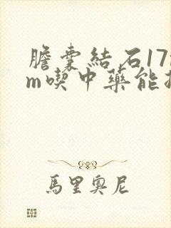 胆囊结石17mm吃中药能排石吗