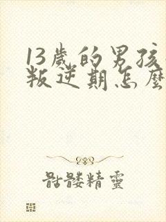 13岁的男孩子叛逆期怎么办