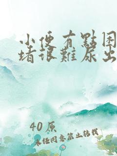 小便有点困难发堵很难尿出来