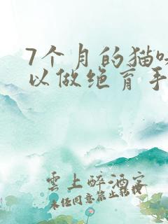 7个月的猫咪可以做绝育手术吗