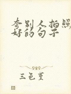 夸别人拍照技术好的句子