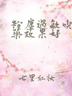 粉尘过敏吃什么药效果好