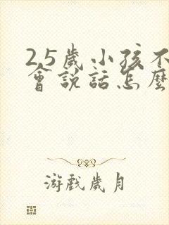 2.5岁小孩不会说话怎么办