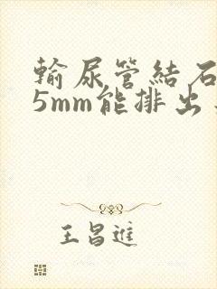 输尿管结石7.5mm能排出来吗