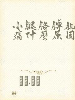 小腿胳膊肌肉酸痛什么原因