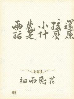 两岁小孩还不说话是什么原因