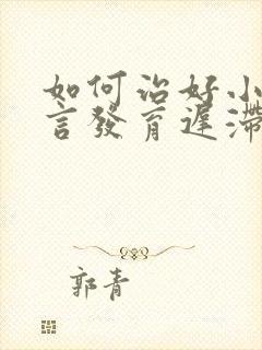 如何治好小儿语言发育迟滞