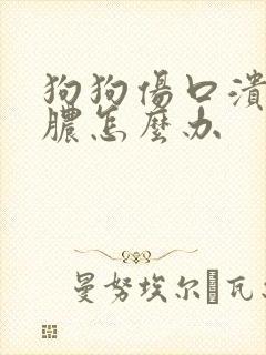 狗狗伤口溃烂化脓怎么办