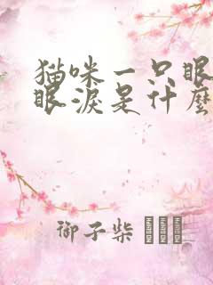 猫咪一只眼睛流眼泪是什么情况