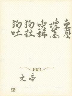 狗狗吃坏东西呕吐拉稀怎么办