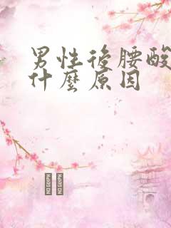 男性后腰酸痛是什么原因