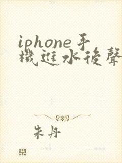 iphone手机进水后声音变小了怎么办