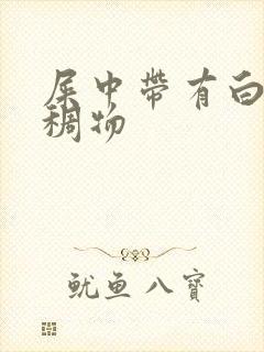 屎中带有白色粘稠物