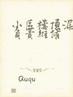 小区楼顶漏水谁负责维修