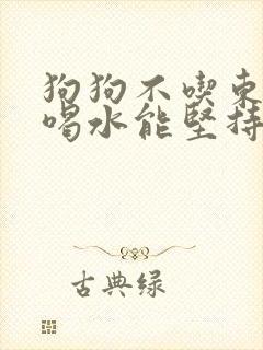 狗狗不吃东西只喝水能坚持几天