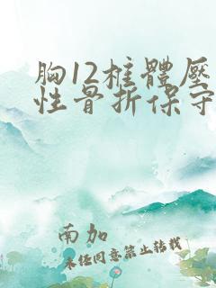 胸12椎体压缩性骨折保守