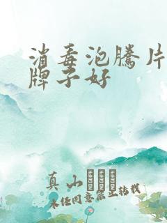 消毒泡腾片什么牌子好