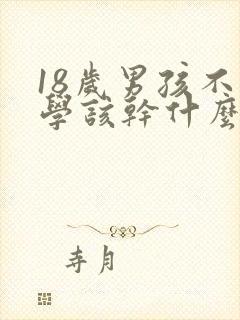 18岁男孩不上学该干什么