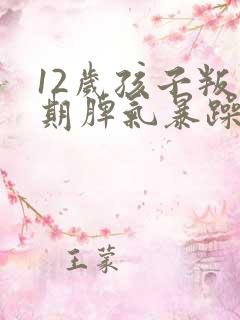 12岁孩子叛逆期脾气暴躁怎么教育呢