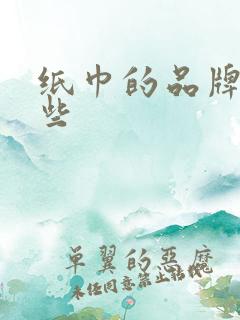 纸巾的品牌有哪些