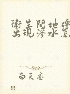 卫生间地砖缝隙出现渗水怎么办