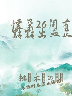 怀孕26周有一点点出血正常吗