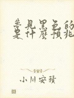 梦见黑色的兔子是什么预兆