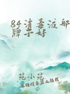 84消毒液哪个牌子好