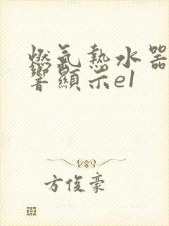 燃气热水器滴滴响显示e1