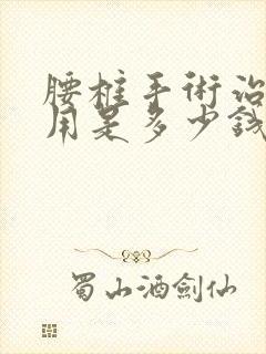 腰椎手术治疗费用是多少钱